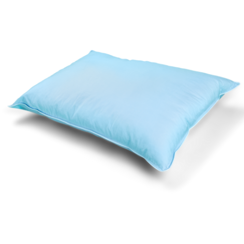 Almohada desechable azul, blanco